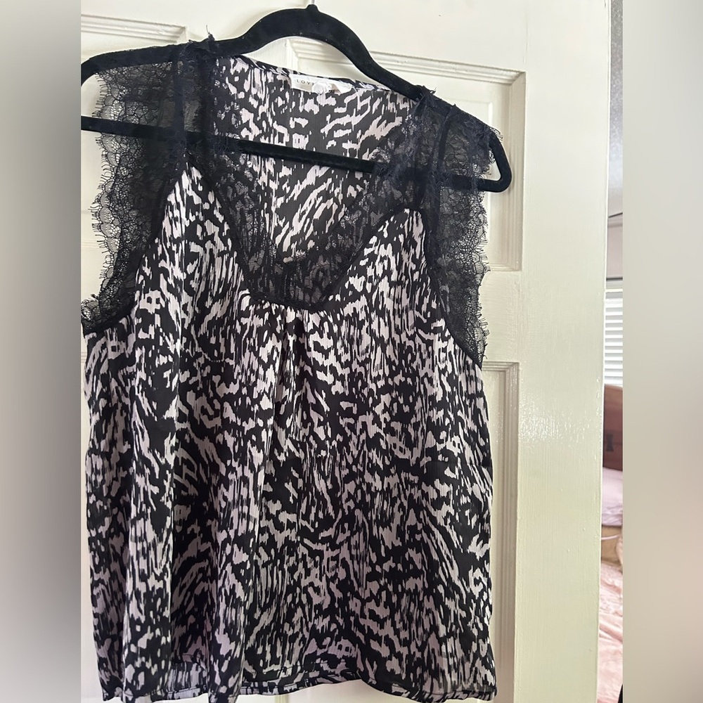 Love stitch Animal Print Blouse